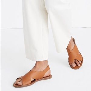 Madewell boardwalk crossover sandals brand new